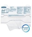 Scott 20357978 Scott® Professional Personal 1/2 Folded Seat Cover, White, Paper Fiber, 125 Covers/Pack, 24 Packs/Case 24/125, Pr