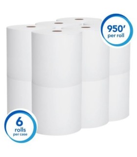 Scott 2001 Scott® Essential High Capacity Proprietary System Hard Roll Towels, White, 950'/Roll, 6 Rolls/Case 6/Cs, Price/Cs - 2
