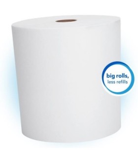 Scott 1005 01005 8" 1000' White Roll Towel (6/Cs) 6/Cs, Price/Cs - 1005 -  - [unit price]