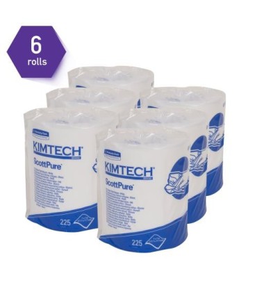 Scott 6193 Kimtech™ Prep Critical Task, Center-Pull Roll Wipers, Low-Lint Wiping, White, 225 Roll/Pack, 6 Pack/Case 6/225, Price