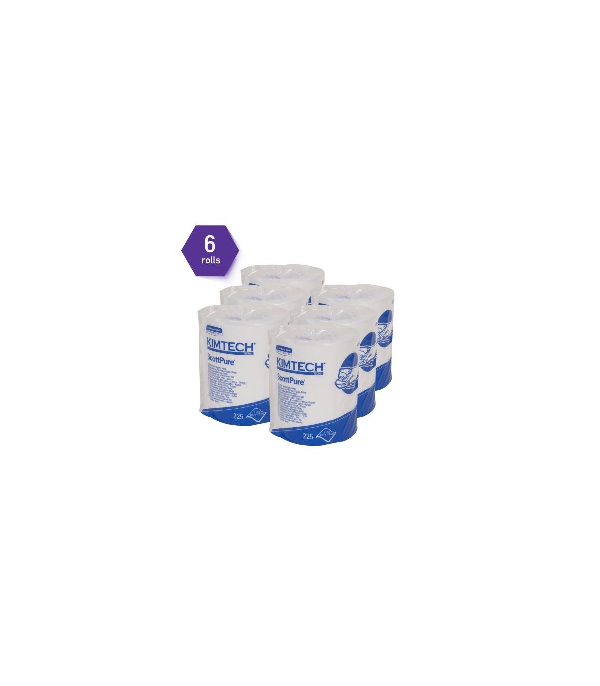Scott 6193 Kimtech™ Prep Critical Task, Center-Pull Roll Wipers, Low-Lint Wiping, White, 225 Roll/Pack, 6 Pack/Case 6/225, Price