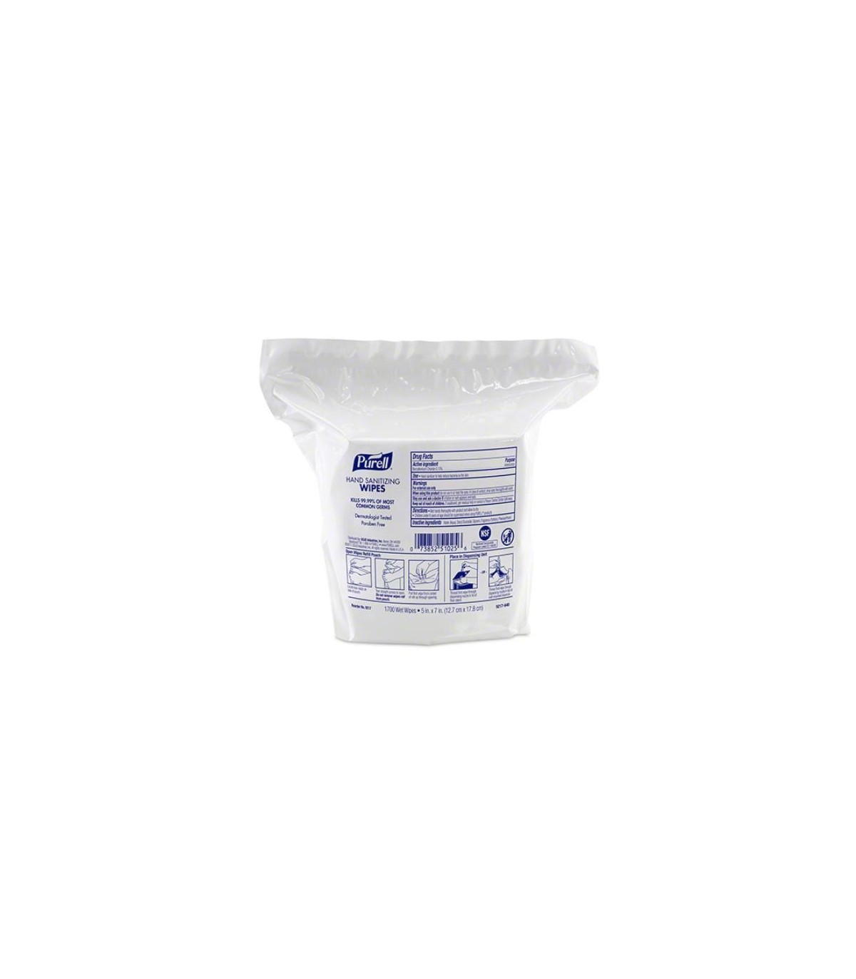Purell 9217-02-Can00 Purell Sanitizer Wipe Refill Pouch 1700-Ct 2/1700-Ct, Price/Cs - 9217-02 CAN00 -  - [unit price]