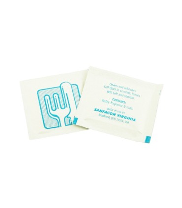 Sanfacon 23806 Moist Towelette / Wet Nap Winner, 1000 Pack - 23806 -  - [unit price]