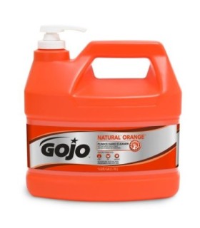 Gojo 0955-04 Natural Orange Pumice Hand Cleaner, Pump Dispenser, 1 Gallon, Orange, 4/Case 4/1-Gal, Price/Cs - 35400054 -  - [uni