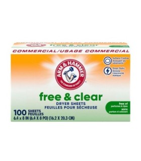 A&H - Fabric Softener Sheet Free & Clear - 6/100ct - CHD-33200-40003 -  - [unit price]