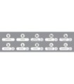 Rubbermaid FG1977787 Label - BYO SJ/Brute 32-55G Kit "C"English Only -White, Price Per PK