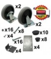 Part - Max Rack Caster & Hdware (2 Rigid/2 Swivel)
