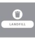 Rubbermaid FG1992435 Final Sale: Label - Landfill Horizontal 10/pk-Wht, Price Per PK - FG1992435 -  - [unit price]