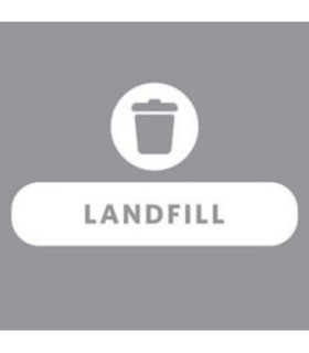 Rubbermaid FG1992435 Final Sale: Label - Landfill Horizontal 10/pk-Wht, Price Per PK - FG1992435 -  - [unit price]