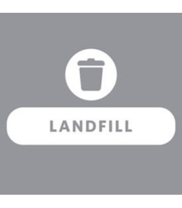 Rubbermaid FG1992435 Final Sale: Label - Landfill Horizontal 10/pk-Wht, Price Per PK - FG1992435 -  - [unit price]