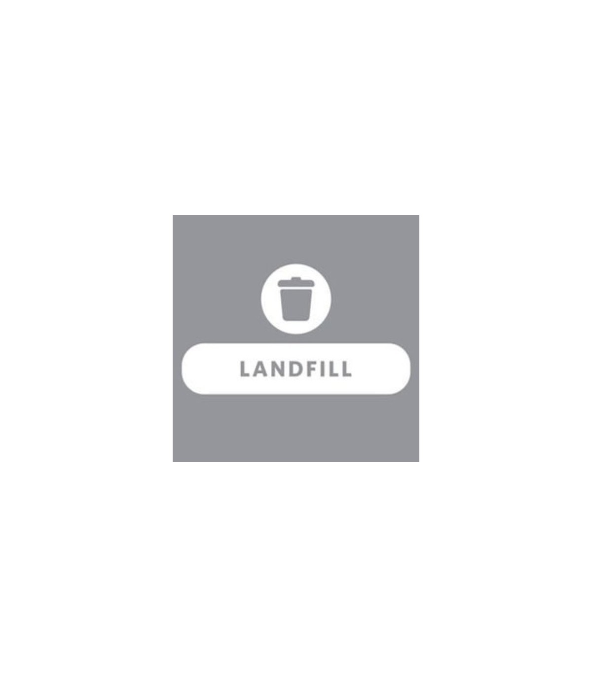Rubbermaid FG1992435 Final Sale: Label - Landfill Horizontal 10/pk-Wht, Price Per PK - FG1992435 -  - [unit price]