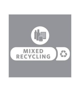 Rubbermaid FG1992436 Final Sale: Label- Mix Recy Horizontal 10/pk-Wht, Price Per PK - FG1992436 -  - [unit price]