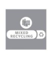 Rubbermaid FG1992436 Final Sale: Label- Mix Recy Horizontal 10/pk-Wht, Price Per PK