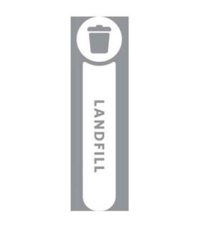 Rubbermaid FG1992437 Final Sale: Label-Landfill 10.5x2.7"Vertical-10/pk-Wht, Price Per PK - FG1992437 -  - [unit price]