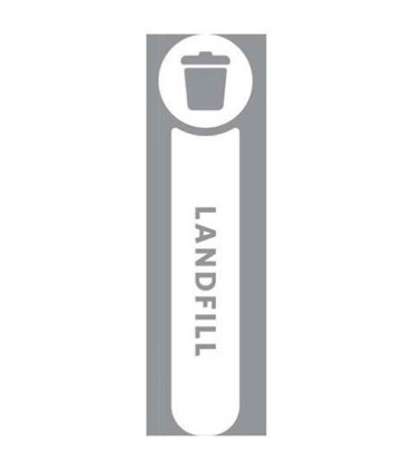 Rubbermaid FG1992437 Final Sale: Label-Landfill 10.5x2.7"Vertical-10/pk-Wht, Price Per PK - FG1992437 -  - [unit price]