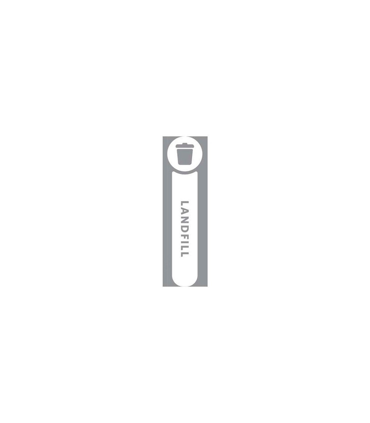 Rubbermaid FG1992437 Final Sale: Label-Landfill 10.5x2.7"Vertical-10/pk-Wht, Price Per PK - FG1992437 -  - [unit price]