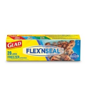 Glad - Flex & Seal Feezer Bag Large - 4/28ct - 30345 -  - [unit price]