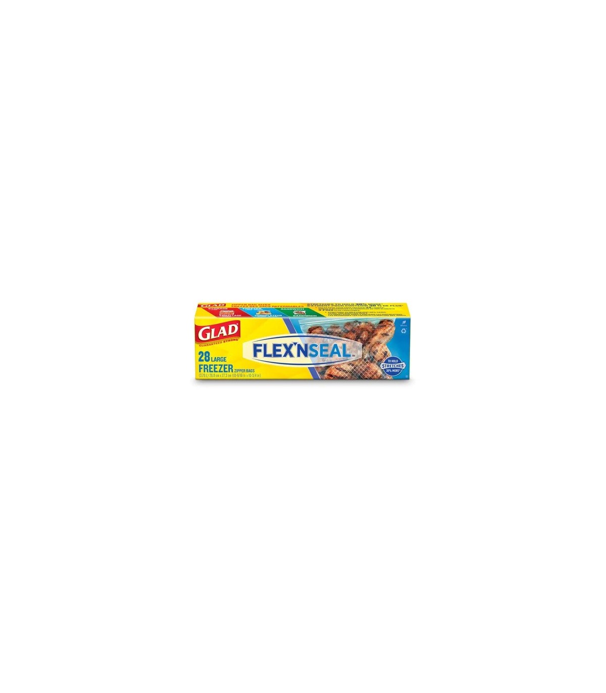 Glad - Flex & Seal Feezer Bag Large - 4/28ct - 30345 -  - [unit price]