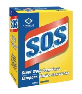 S.O.S. Steel Wool Soap Pads, 18/Pack, 12Packs /Case - 1177 -  - [unit price]