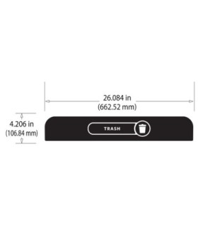 Rubbermaid FG1995029 Final Sale: Label - Config 45G Trash 26.08x4.21"-Black, Price Per EA - FG1995029 -  - [unit price]