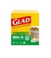 Glad® Kitchen Compost Bags, 2.6 Gallon, 100% Compostable, Febreze Fresh Lemon, 12 Bags/case 12/44-CT