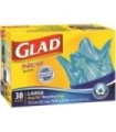 Glad Easy-Tie Recycling Bag, 32.5"x 30", Plastic, Blue 8/30-CT