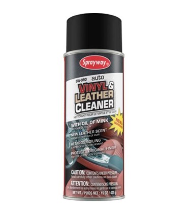 Sprayway SW990 Vinyl Leather Cleaner with Mink Pol Aerosol, 16 Oz 12/16-OZ - SW990 -  - [unit price]
