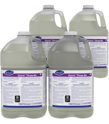 Diversey 101108822 Oxivir Three 64 Disinfectant Cleaner, Unscented, Concentrate Liquid, 3.78-Liter (Pack of 4) - 101108822 -  - 