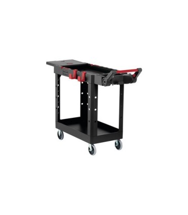 Rubbermaid FG1997206 SOP: HD Utilty Cart-Adapt Small 15x46"Lip 2 Shelf - Blk, Price Per EA - FG1997206 -  - [unit price]