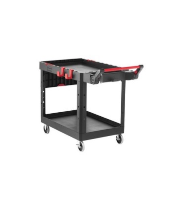Rubbermaid FG1997208 SOP: HD Utility Cart -Adapt Med 22x51"Lipped 2 Shelf-Blk, Price Per EA - FG1997208 -  - [unit price]