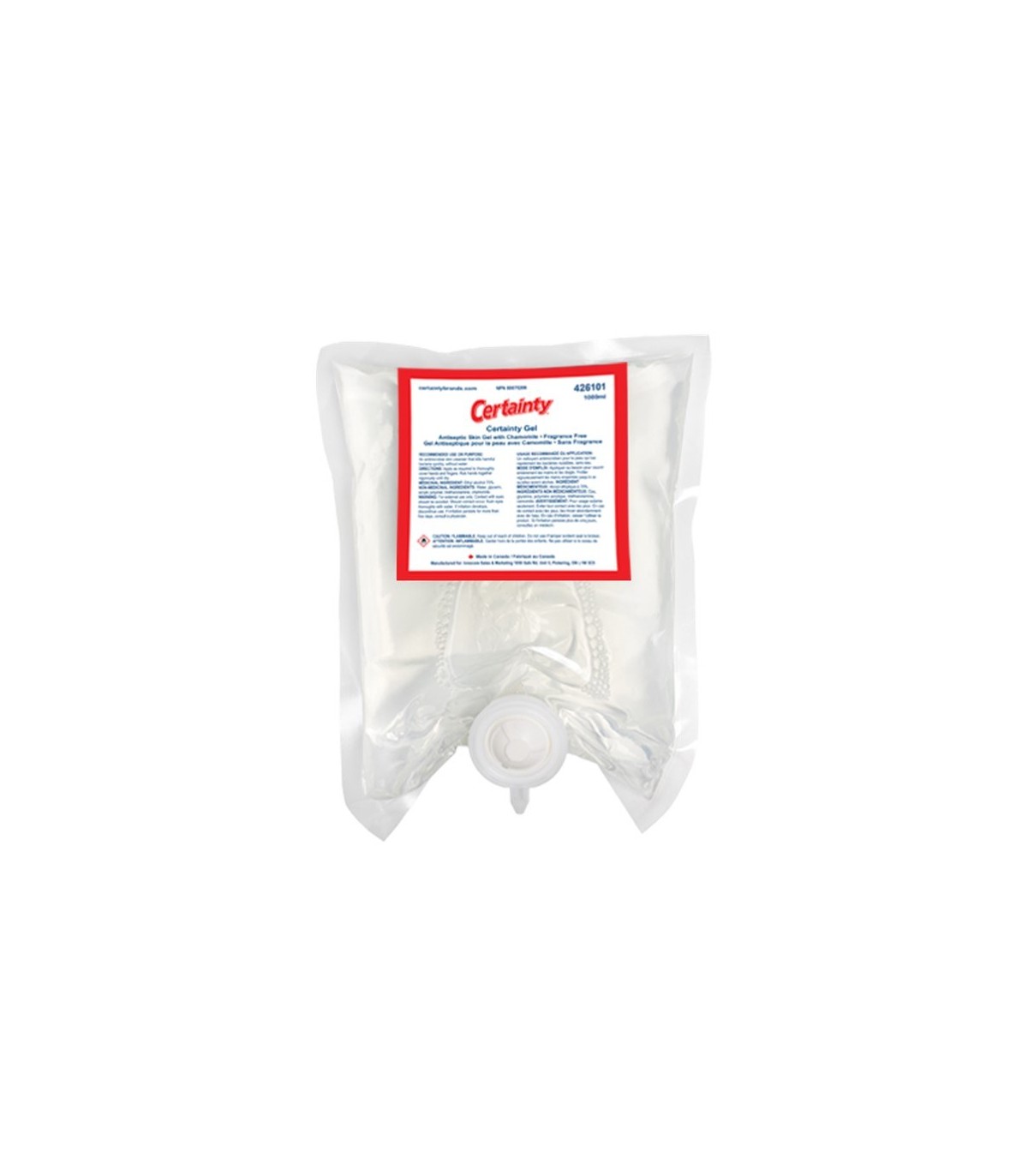 HOSPECO 426101 Certainty - Hand Sanitizer Gel Refill 70% 1L - 8/cs - 426101 -  - [unit price]