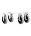 Rubbermaid FG1997371 OBS: Adaptable Cart- Part-TPR Caster 5"Kit(Fix/Swivel)-Gray, Price Per EA