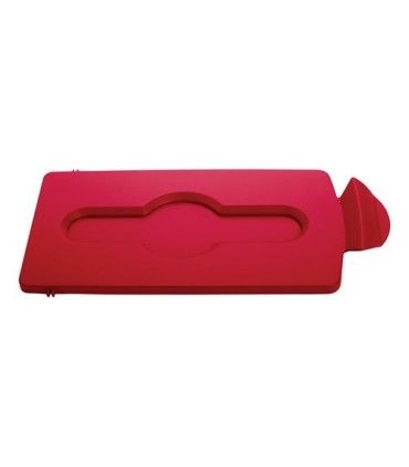 Rubbermaid FG2007192 SOP: Slim Jim - BYO Station Closed Lid Insert - Red, Price Per EA - FG2007192 -  - [unit price]