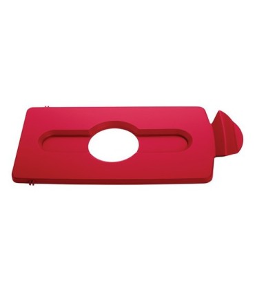 Rubbermaid FG2007193 SOP: Slim Jim - BYO Station Bottles/Cans Lid Insert - Red, Price Per EA - FG2007193 -  - [unit price]