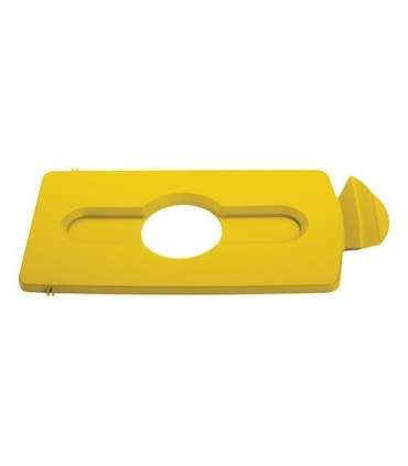 Rubbermaid FG2007881 SOP: Slim Jim - BYO Station Bottles/Cans Lid Insert -Yellow, Price Per EA - FG2007881 -  - [unit price]