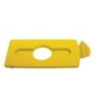 Rubbermaid FG2007881 SOP: Slim Jim - BYO Station Bottles/Cans Lid Insert -Yellow, Price Per EA