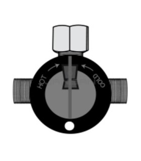 Rubbermaid 490179 Part - SST Mixing Valve 3/8x1/2" w/Dirt Filter Price/Each
