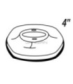 Rubbermaid 490286 Part - SST Cover Plate Domed 4" Polished Chrome Price/Case