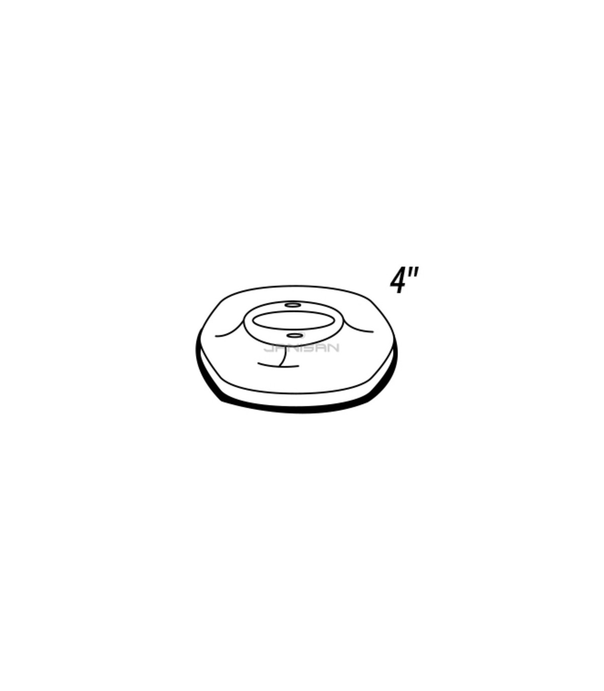 Rubbermaid 490286 Part - SST Cover Plate Domed 4" Polished Chrome Price/Case