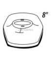 Rubbermaid 490287 Part - SST Cover Plate Domed 8" Polished Chrome Price/Each