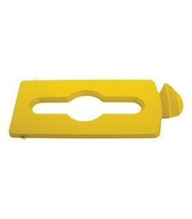 Rubbermaid FG2007883 SOP: Slim Jim - BYO Station Mixed Recycle Lid Insert-Yellow, Price Per EA - FG2007883 -  - [unit price]