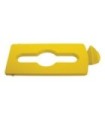 Rubbermaid FG2007883 SOP: Slim Jim - BYO Station Mixed Recycle Lid Insert-Yellow, Price Per EA