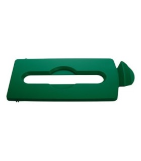 Rubbermaid FG2007886 SOP: Slim Jim - BYO Station Paper Slot Lid Insert - Green, Price Per EA - FG2007886 -  - [unit price]