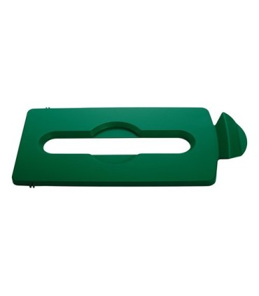 Rubbermaid FG2007886 SOP: Slim Jim - BYO Station Paper Slot Lid Insert - Green, Price Per EA - FG2007886 -  - [unit price]