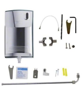 Rubbermaid FG500409 AutoClean LED Chrome Dispenser Kit w/ 3/4" Connector Price/Each