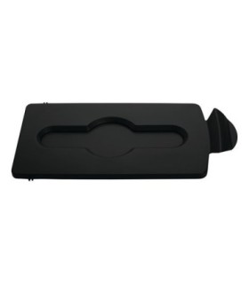 Rubbermaid FG2007892 Slim Jim - BYO Station Closed Lid Insert - Black, Price Per EA - FG2007892 -  - [unit price]