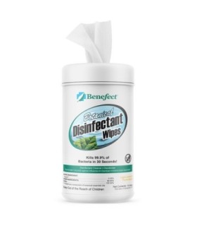 Benefect  51876 Wipes - Botanical Disinfectant6x7" Biodegradable - 6/170ct