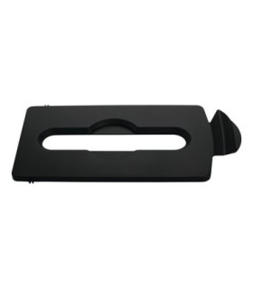 Rubbermaid FG2007894 SOP: Slim Jim - BYO Station Paper Slot Lid Insert - Black, Price Per EA - FG2007894 -  - [unit price]