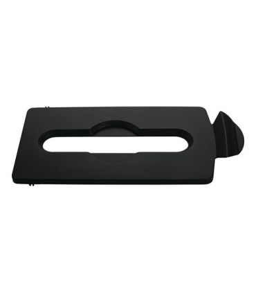Rubbermaid FG2007894 SOP: Slim Jim - BYO Station Paper Slot Lid Insert - Black, Price Per EA - FG2007894 -  - [unit price]
