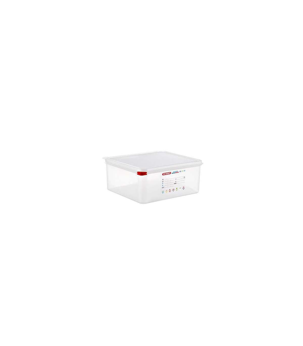 San Jamar Araven - Food Pan W/ Lid PP GN 2/3 Size 6"- Transluc